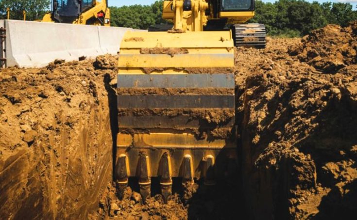 Excavator digging